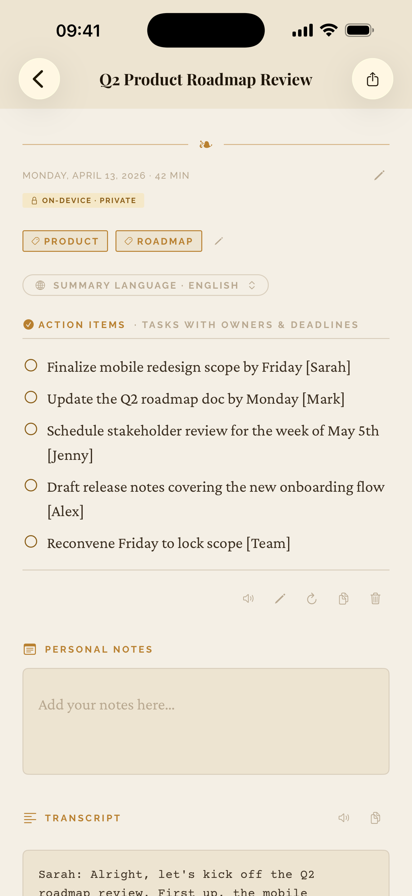 Meeting Summarizer screenshot 3